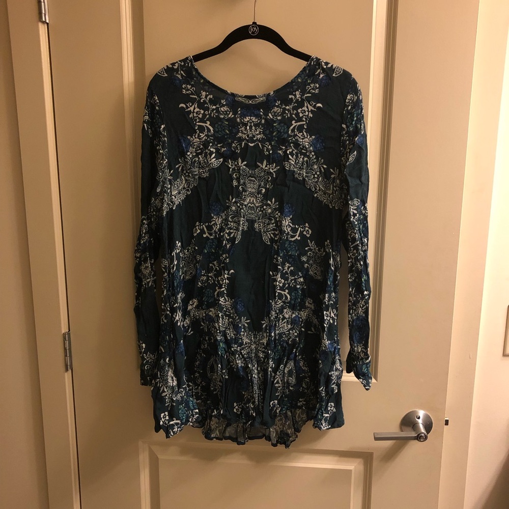 Free People Green Tunic Sz L GUC